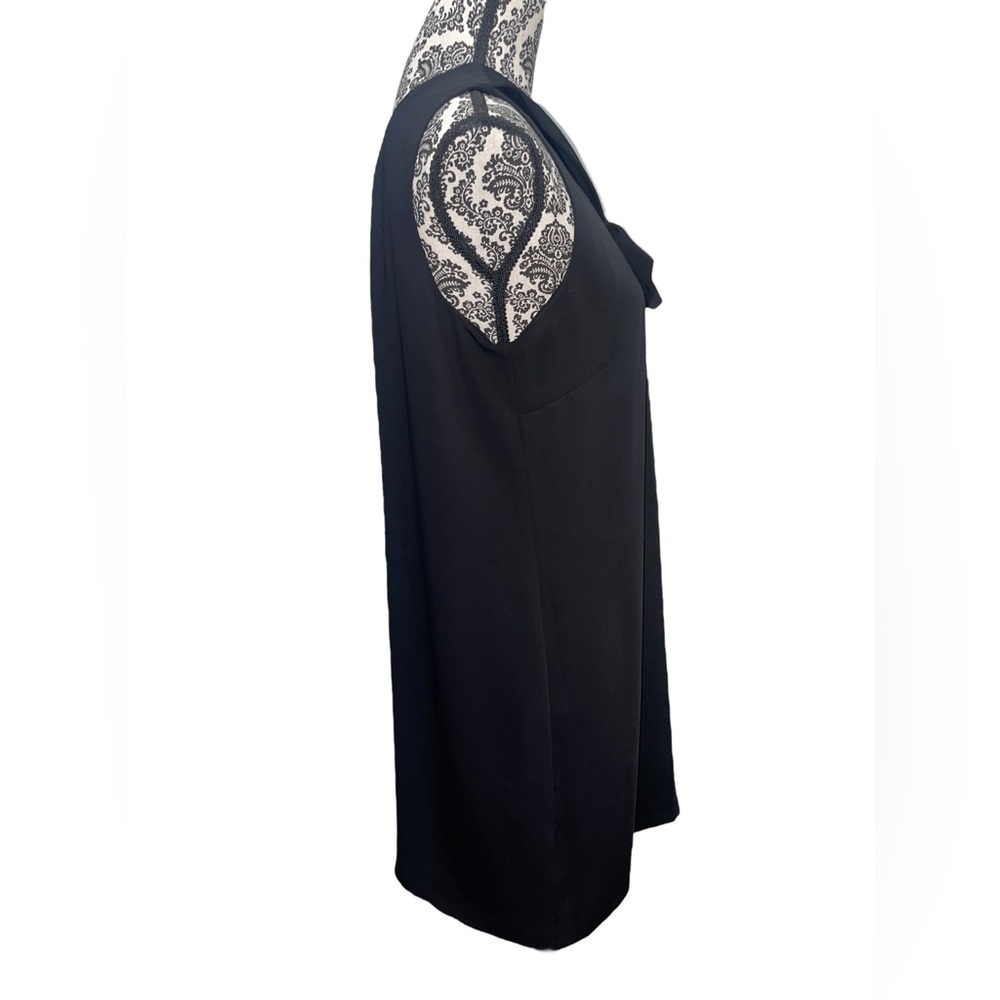 Cece one shoulder black Cocktail dress with bow feature. Size 10. EUC. - Picture 2 of 5